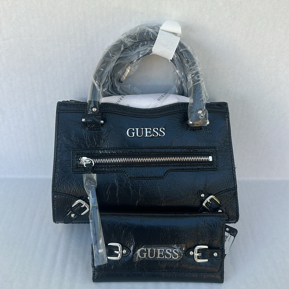 New GUESS Dementri Satchel With Wallet - Picture 2 of 12